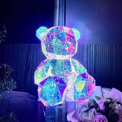 Osito luminoso con un corazón romántico